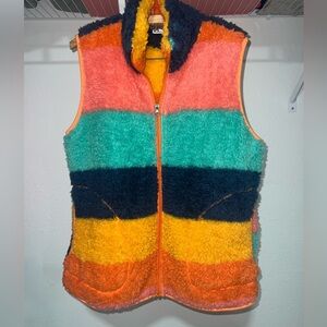 Katydid Multicolor Sherpa Vest | Retro Colorblock Cozy Layer